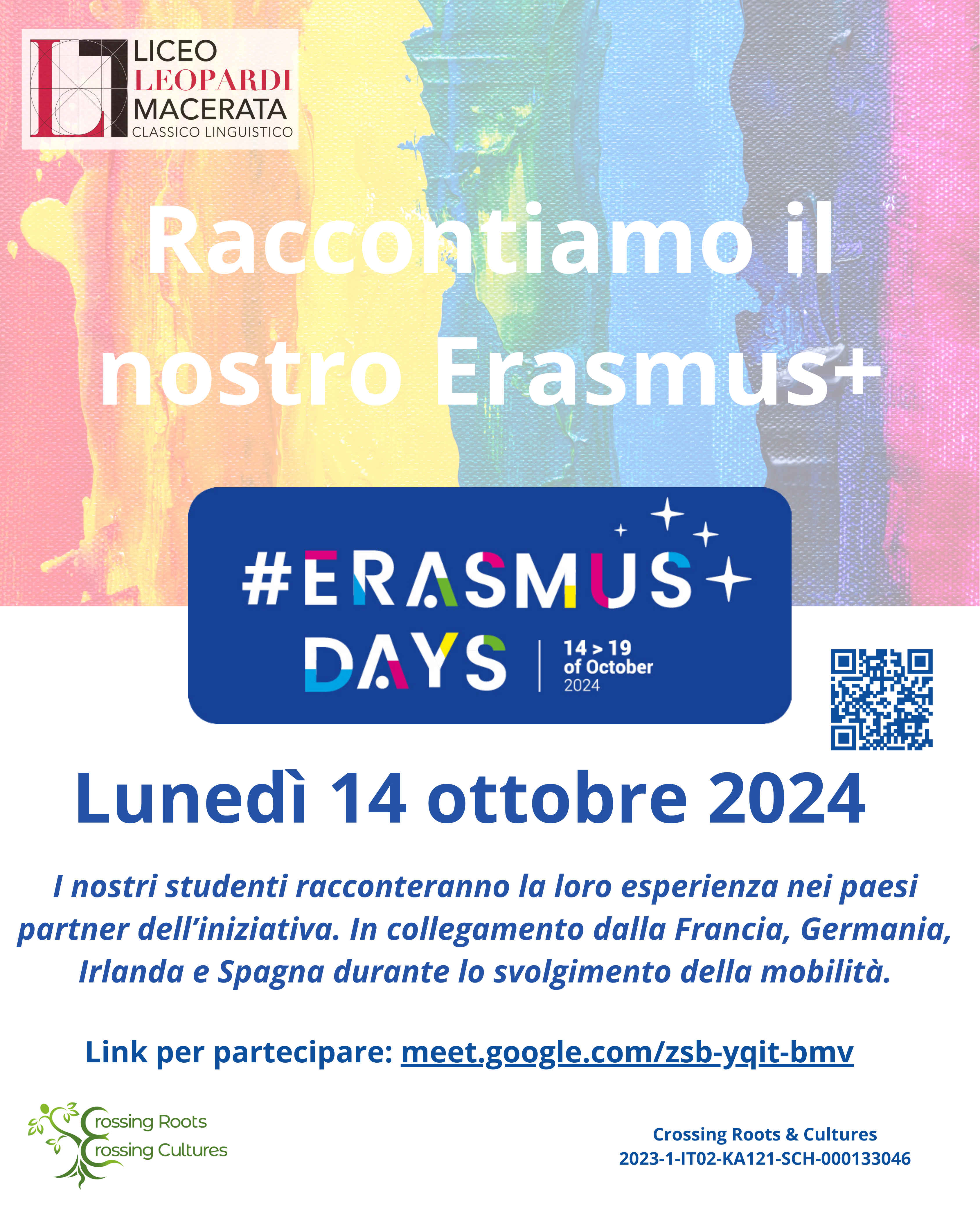 15 ottobre 2024 - Erasmus Day al Liceo “G. Leopardi” di Macerata - Liceo Statale G. Leopardi Macerata