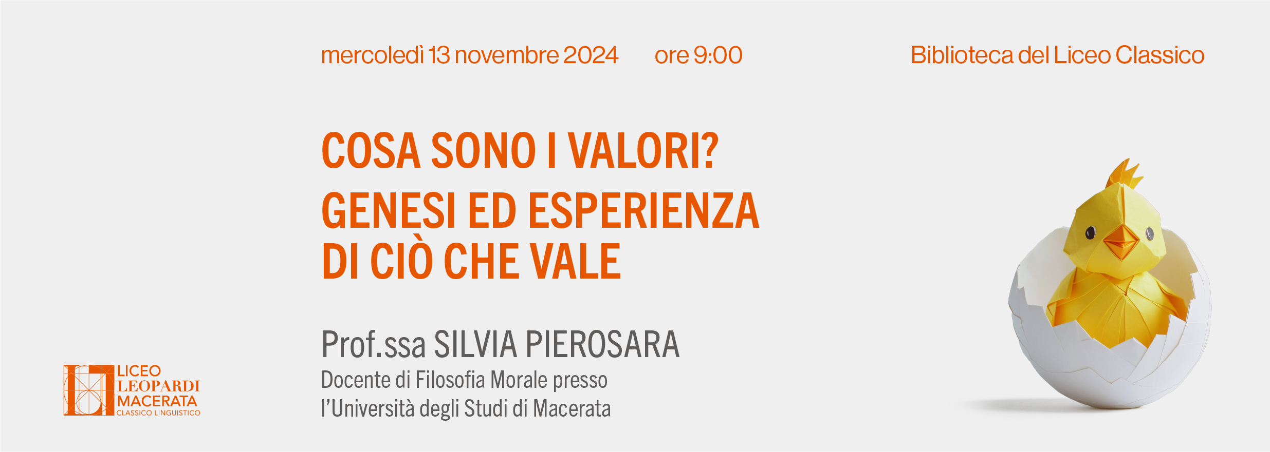 Cosa sono i valori? Genesi ed esperienza di ciò che vale - Liceo Statale G. Leopardi Macerata