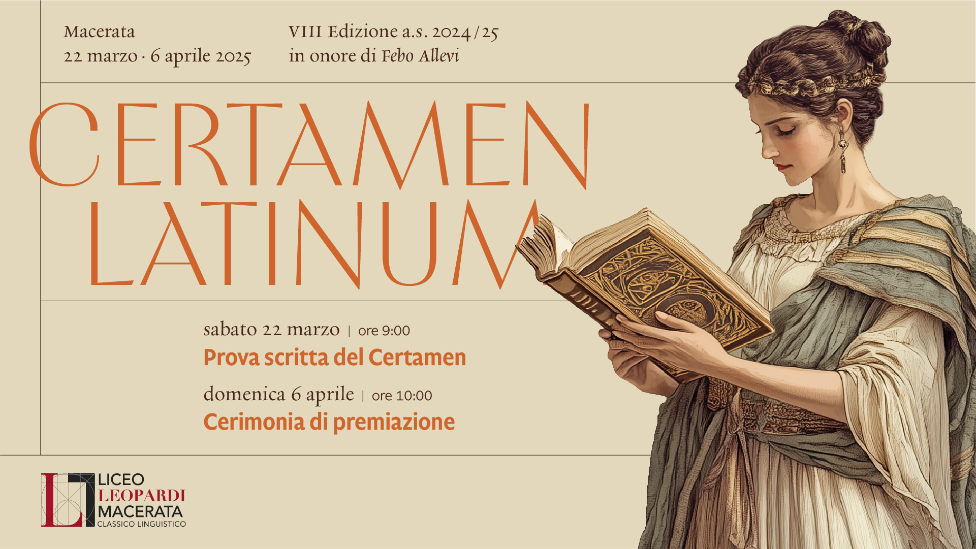 Certamen Latinum - VIII Edizione 2025, 6 aprile - Liceo Statale G. Leopardi Macerata