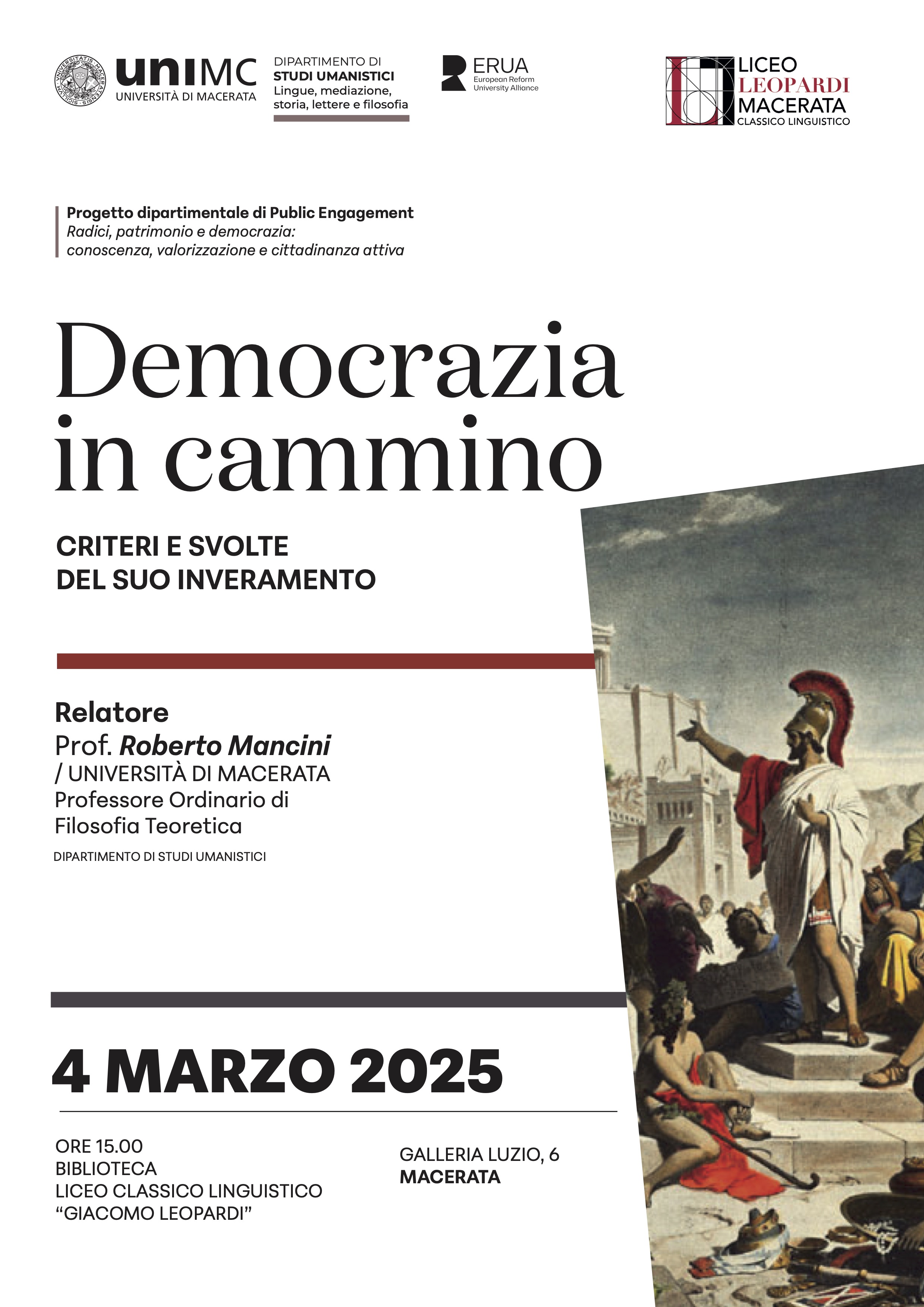 4 marzo 2025 - Democrazia in cammino - Liceo Statale G. Leopardi Macerata